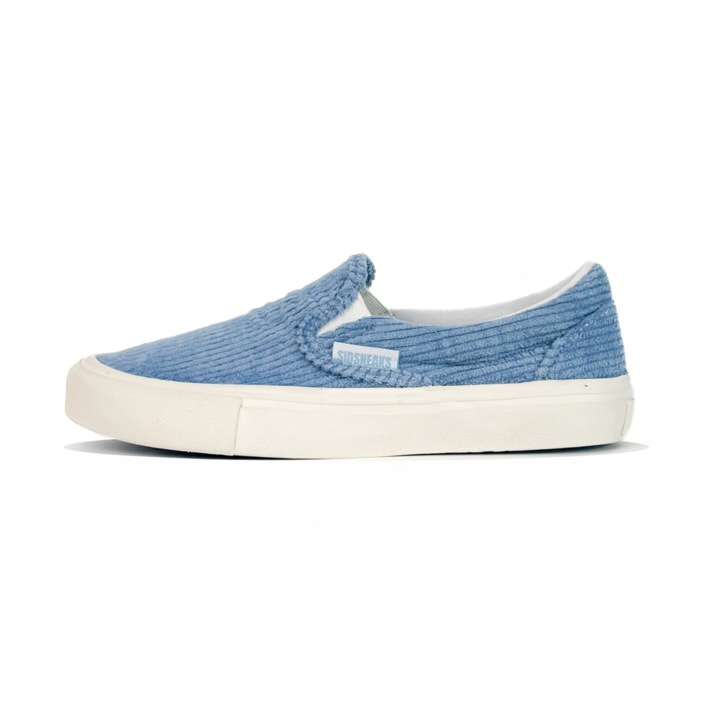 SLIP ON CORDUROY BLUE shoe, side view